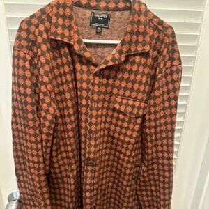 Todd Snyder.  Men's LS diamond patterned shirt.  XXL
